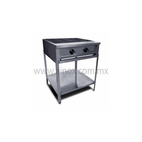 Asador con base en acero inoxidable