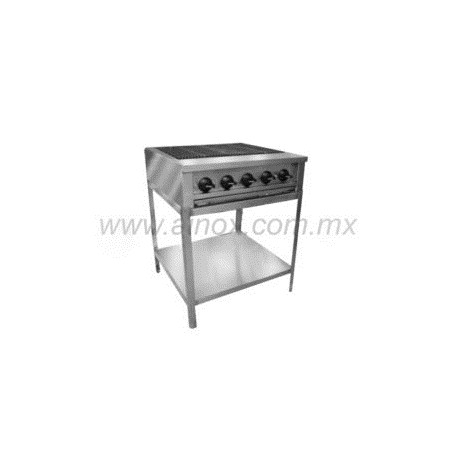 Asador con base en acero inoxidable