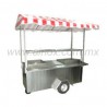 Carro taquero con 3 servicios en acero inoxidable